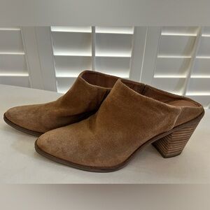 Lucky Brand Brown Suede Mules